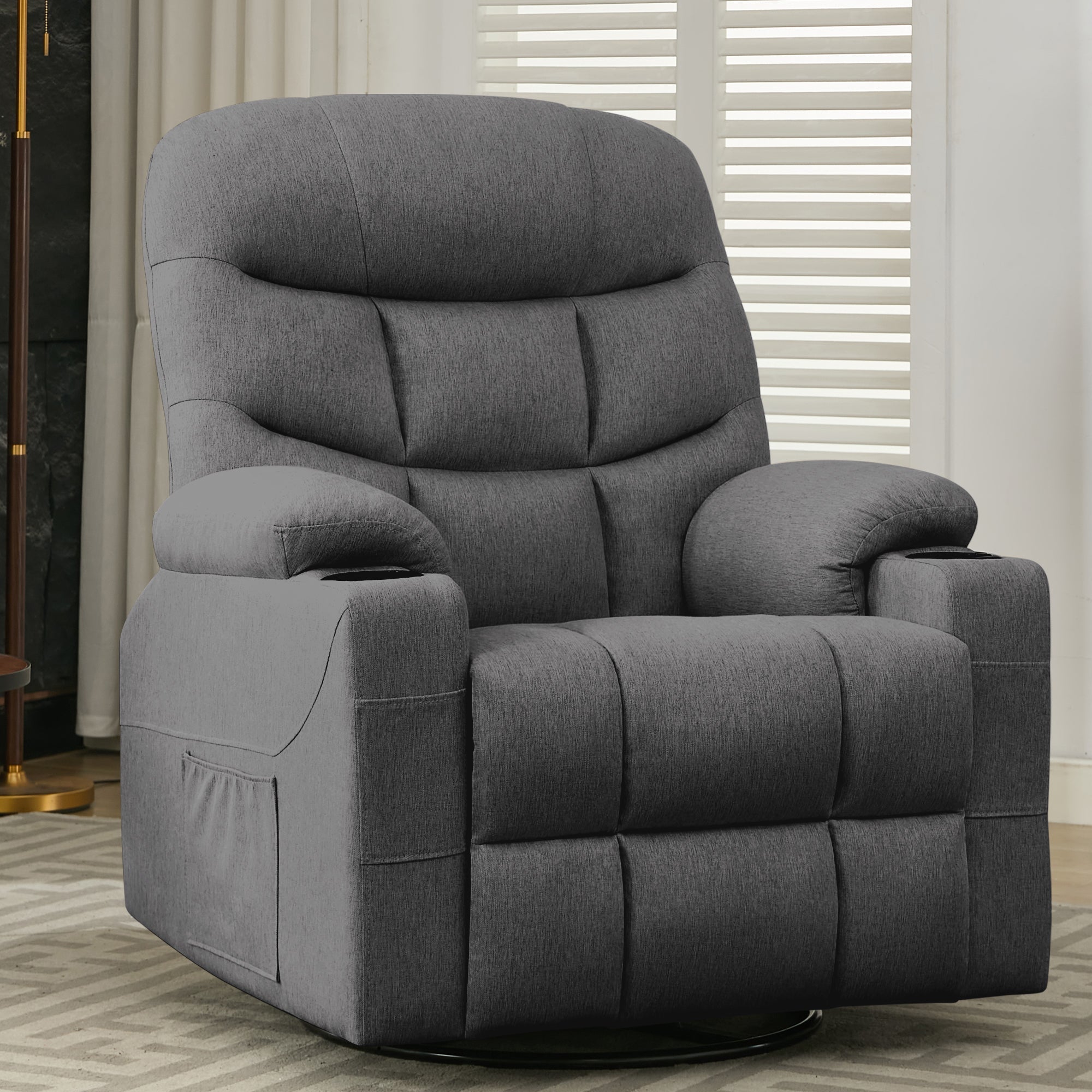 KORSER 360° Swivel Recliner Chairs for Adults