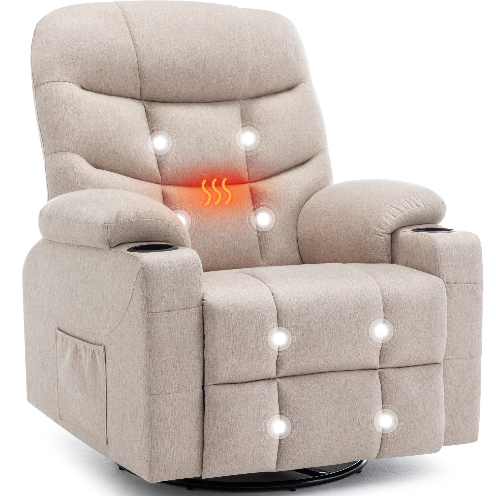 KORSER 360° Swivel Recliner Chairs