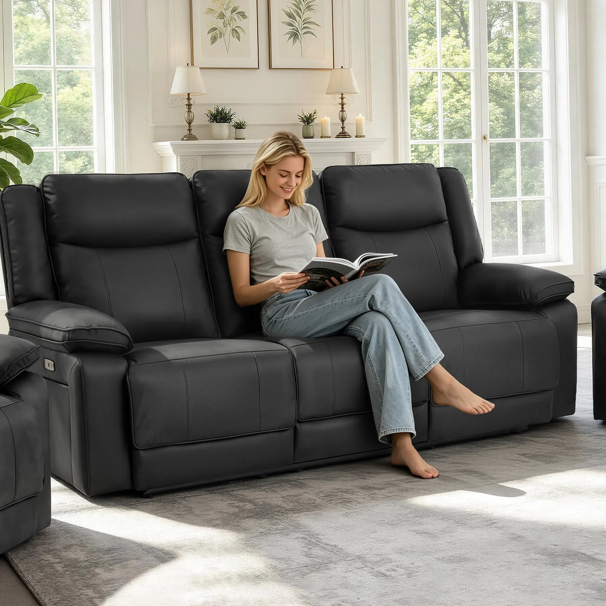 The Amberglow Zero Gravity Power Sofa