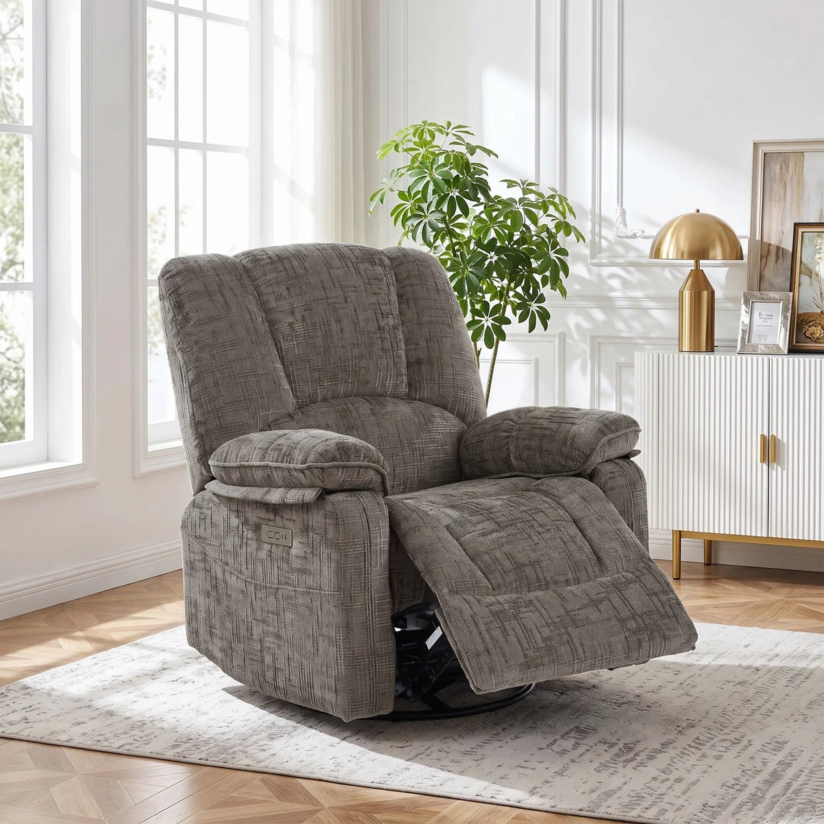The Grid Power Swivel Glider Recliner