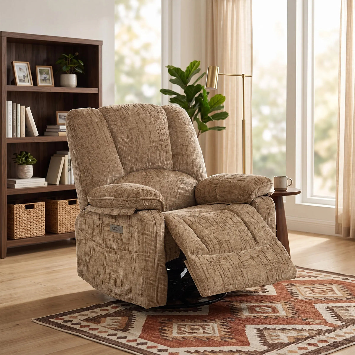 The Grid Power Swivel Glider Recliner