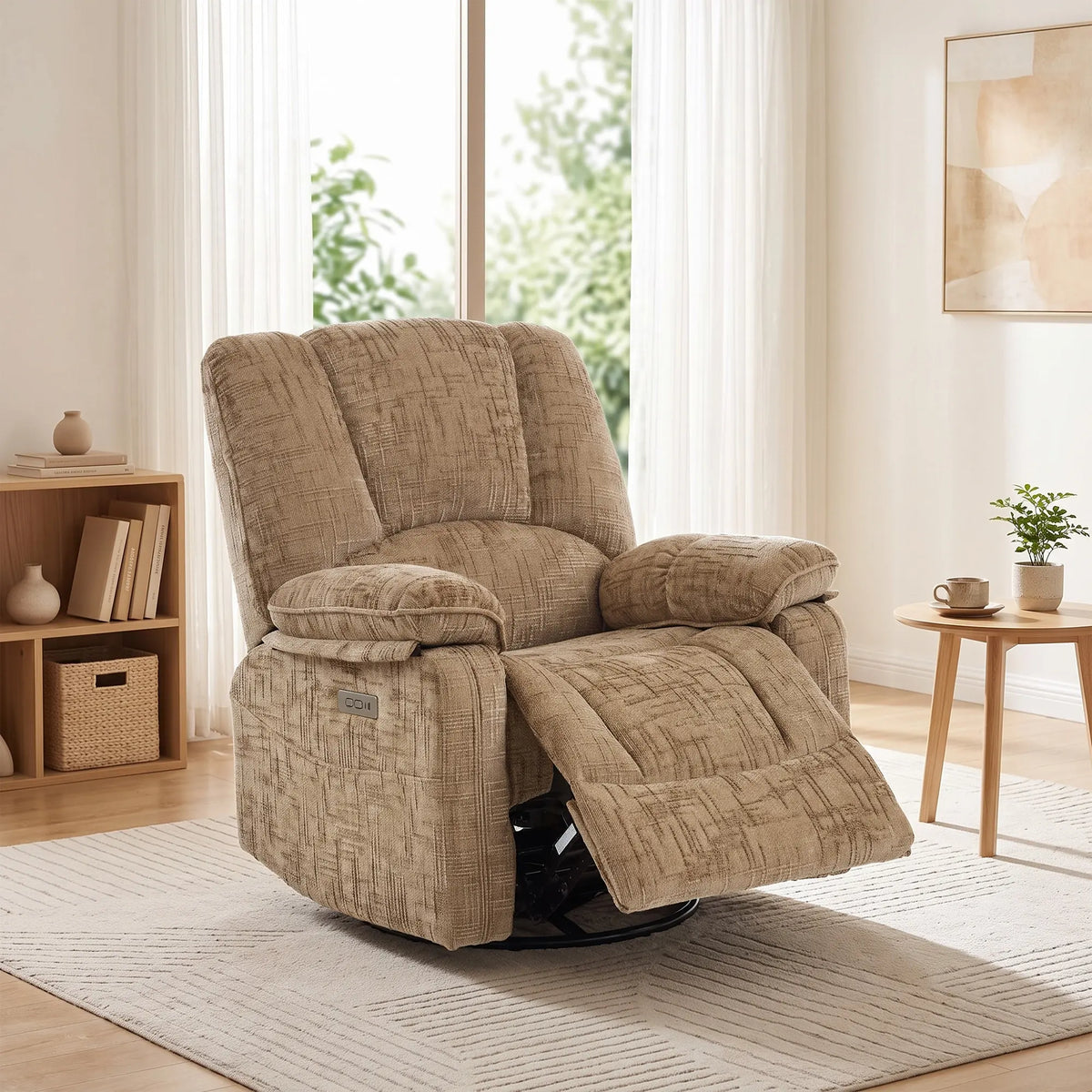The Grid Power Swivel Glider Recliner