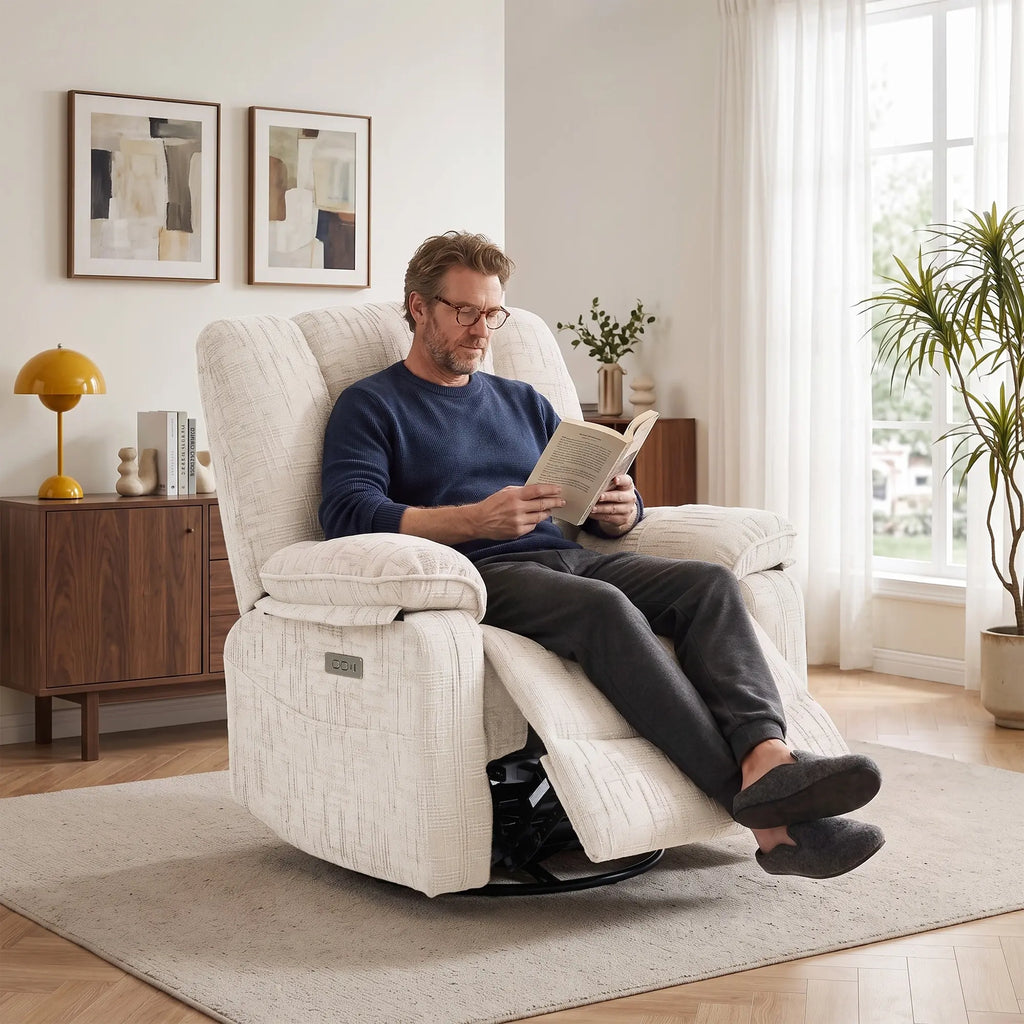 The Grid Power Swivel Glider Recliner