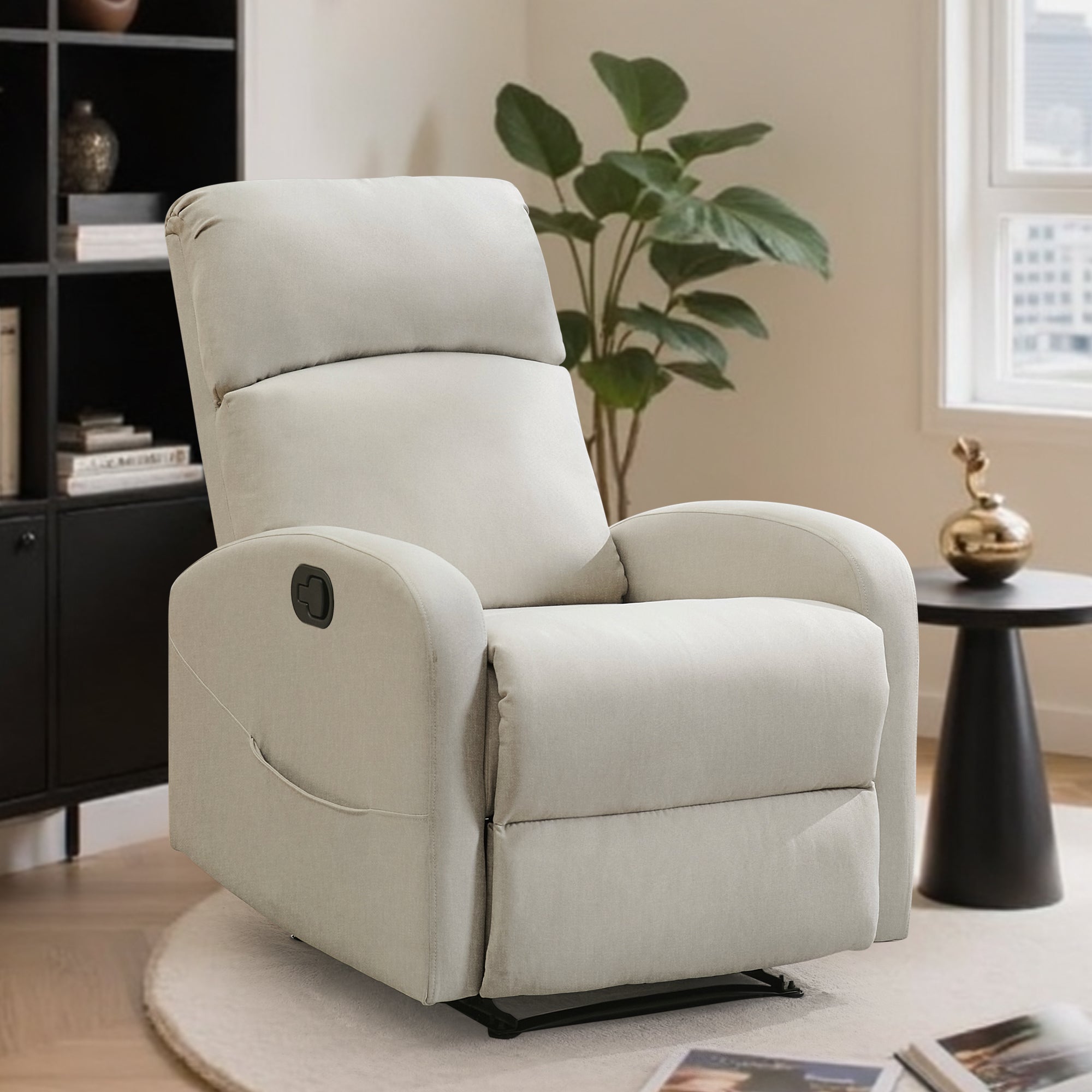 Korser Small Recliner Chair for Small Spaces Linen