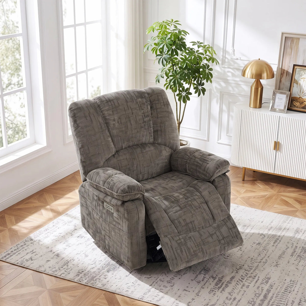 The Grid Power Swivel Glider Recliner