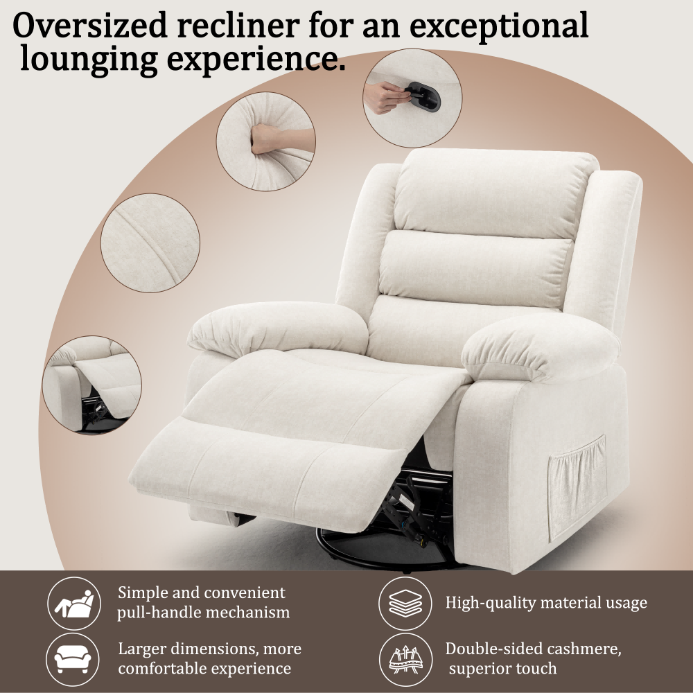 Korser Oversized Manual Swivel Rocker