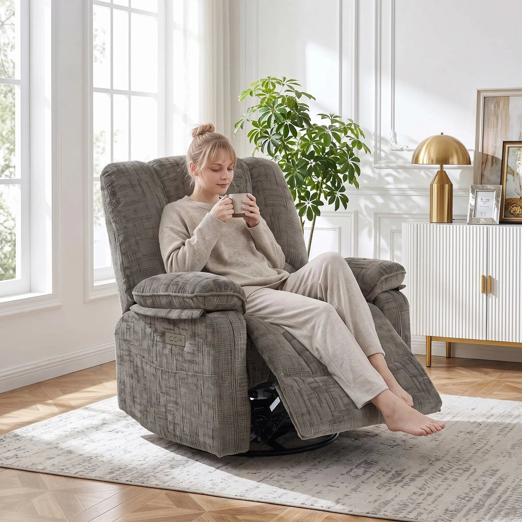 The Grid Power Swivel Glider Recliner