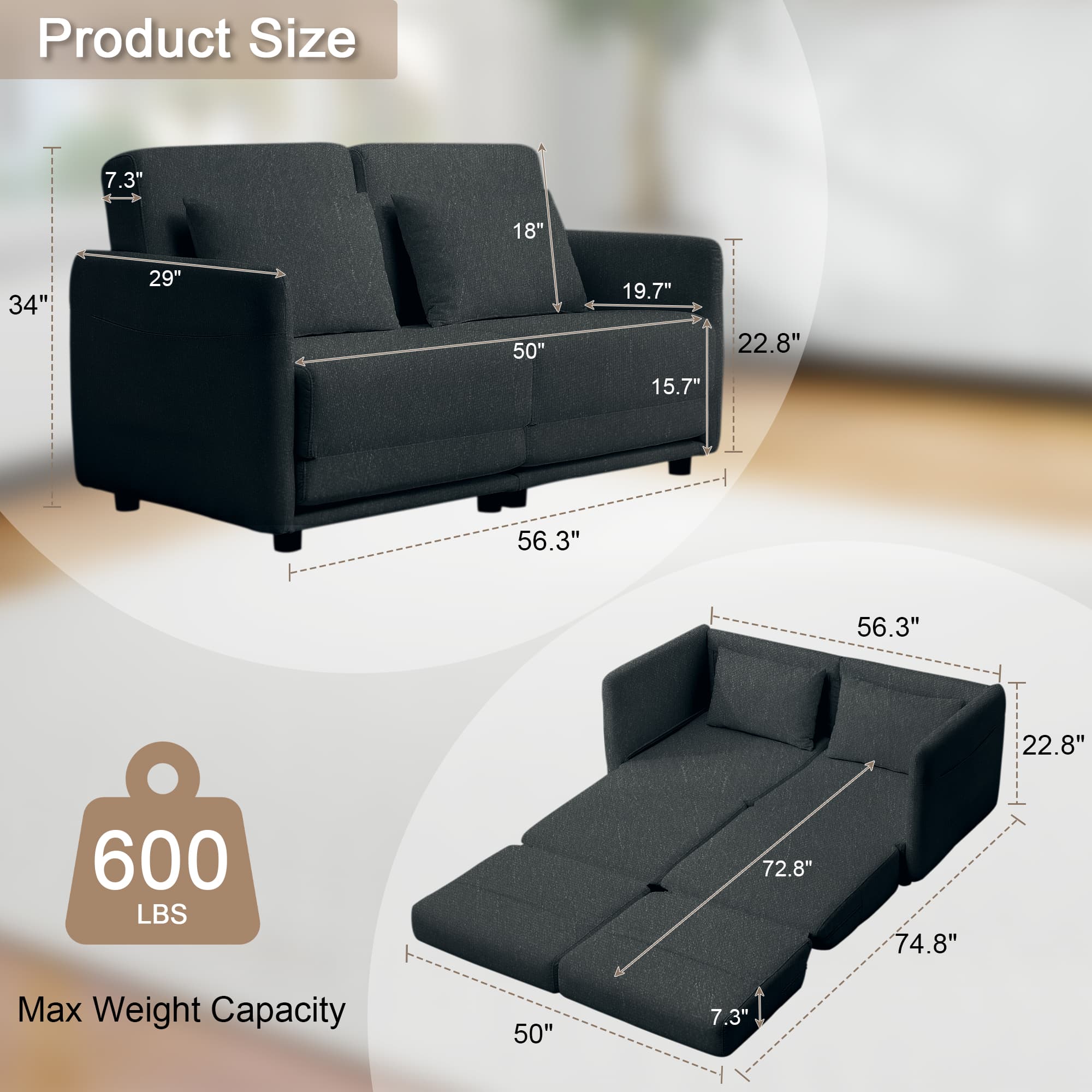 Small Full Size Pull Out Couch