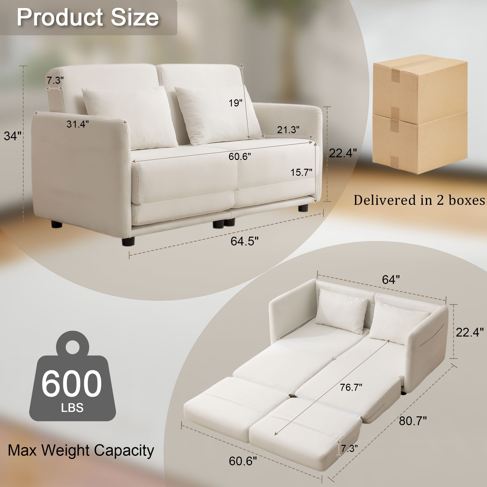 Small Queen Pull Out Couch