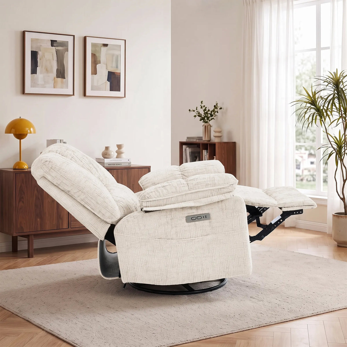 The Grid Power Swivel Glider Recliner