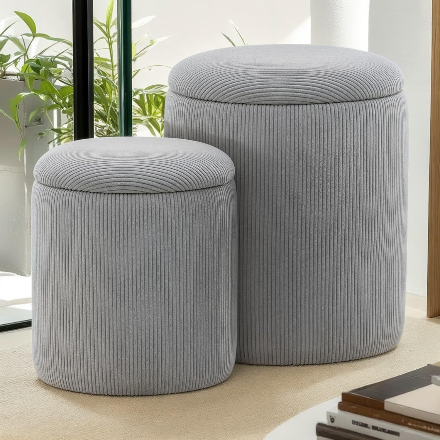 KORSER Round Ottoman