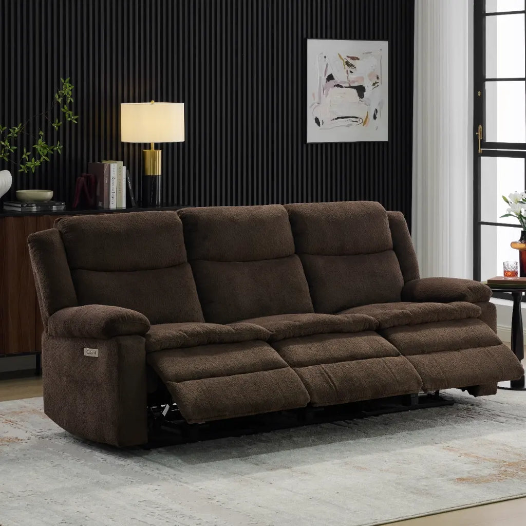 Korser Marlow 3-seat reclining sectional sofa with extended footrest